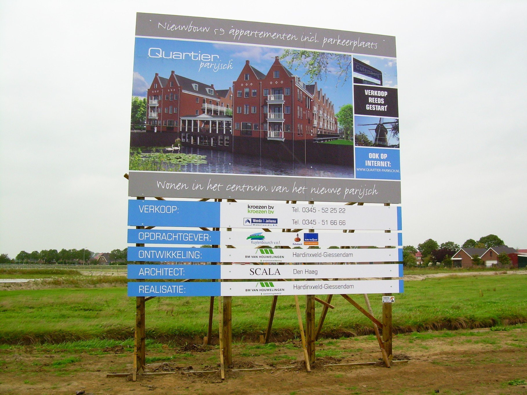 Quartier Parijs Bouwbord Hagenaar Reclame